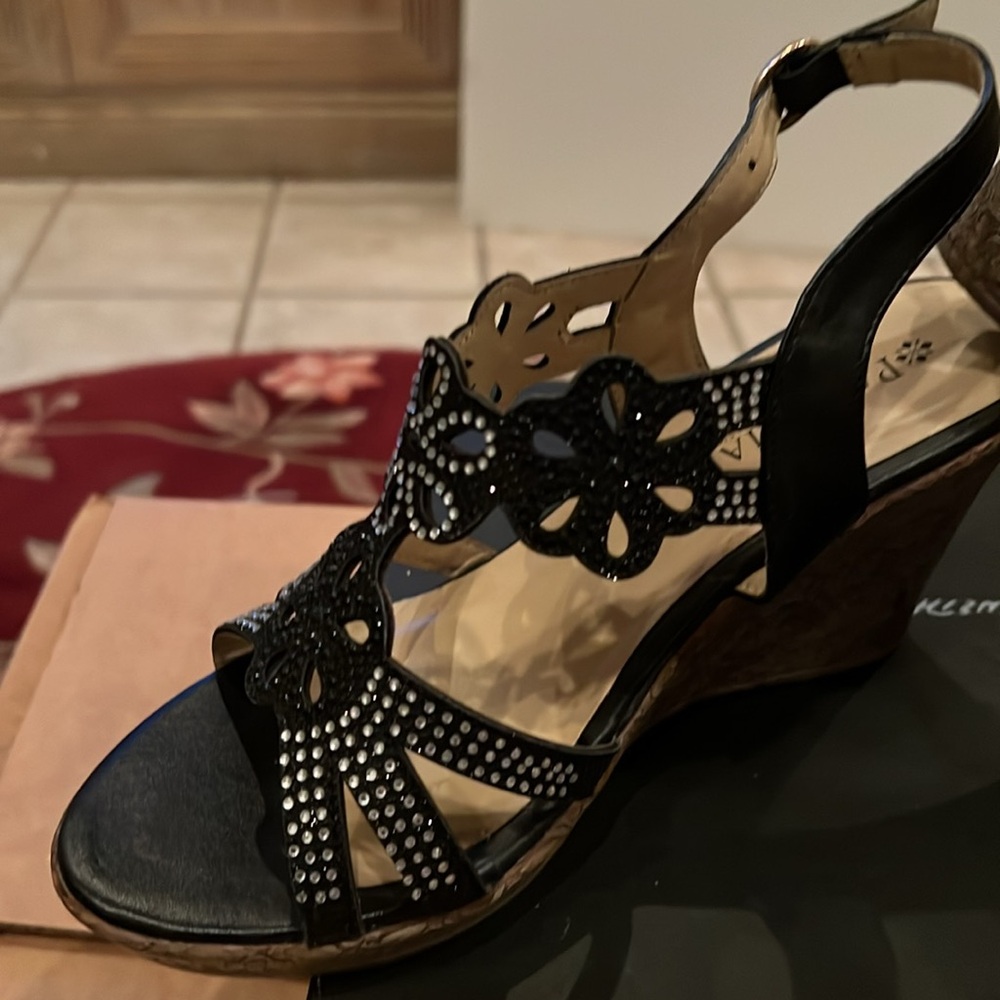 Patrizia Derna Sandals in Black Crystal Sz38 NEW - Picture 2 of 14